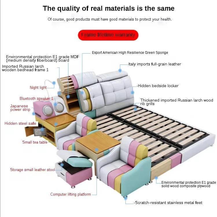 Lucinda Modular Modern Multifunctional Smart Bed